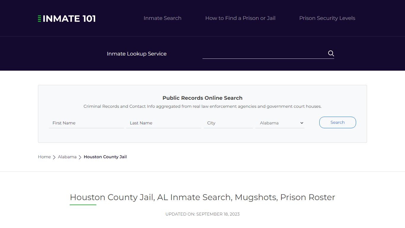 Houston County Jail, AL Inmate Search, Mugshots, Prison Roster